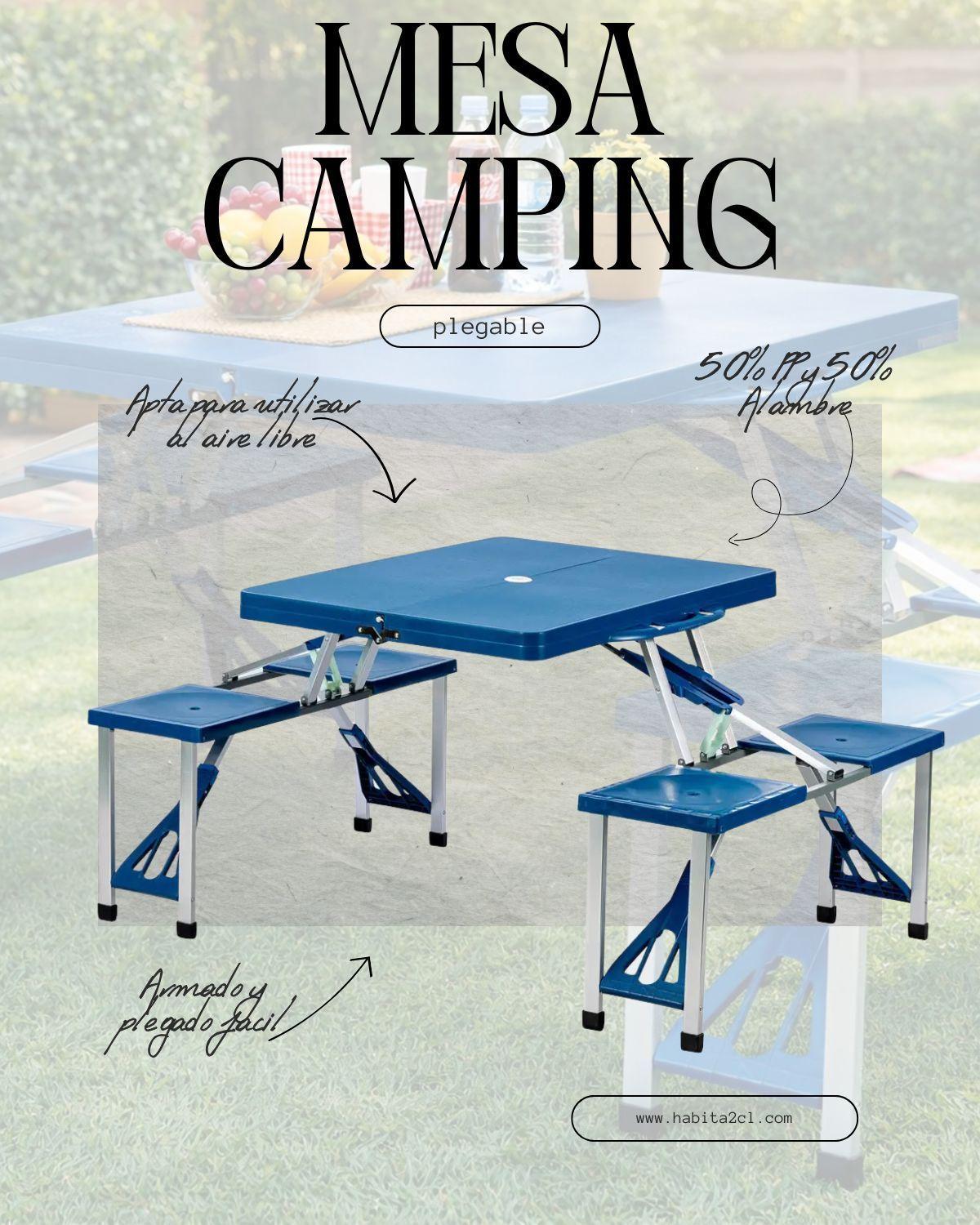 MESA PLEGABLE PARA CAMPING AZUL-2
