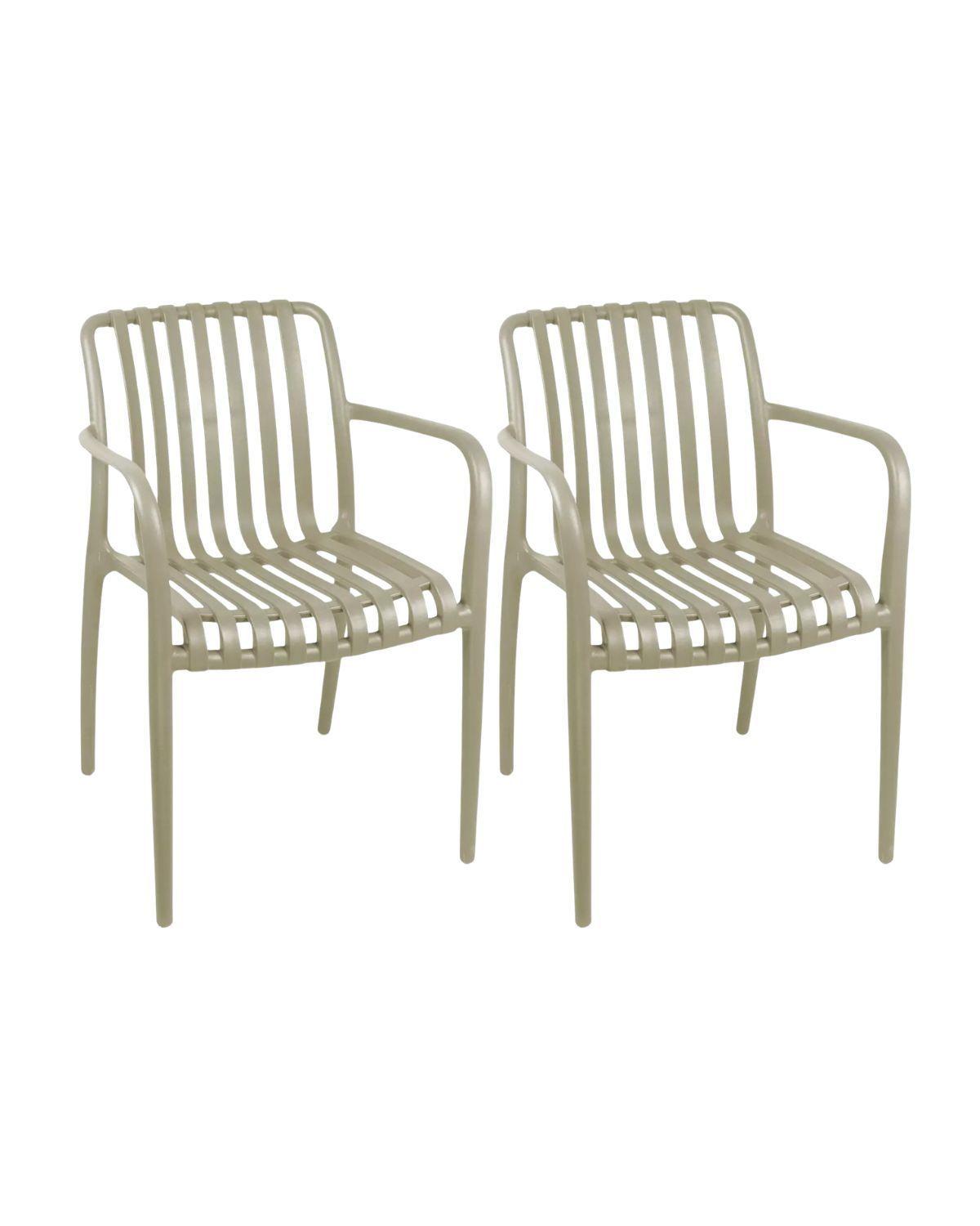 Set de Sillas para Terraza Apilables Habana con Apoyabrazos-0