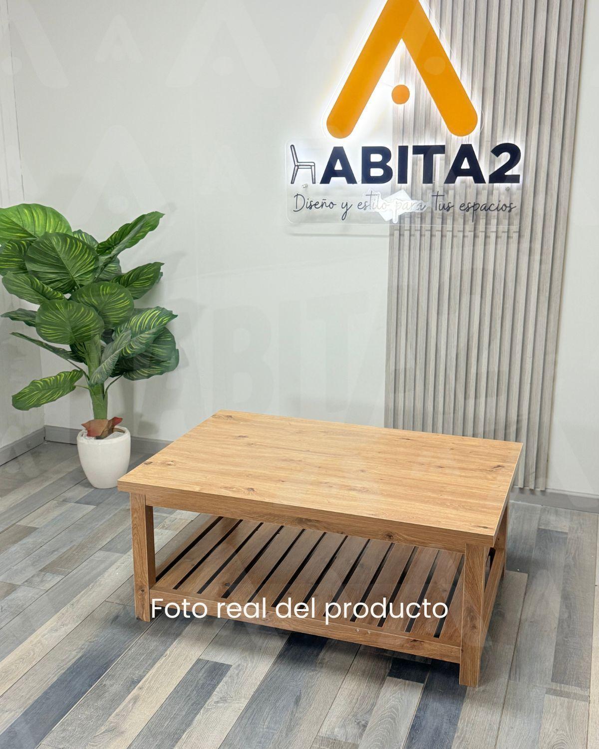 MESA DE CENTRO MODERNA JAPANDI CON REPISA 105X70 CM-4