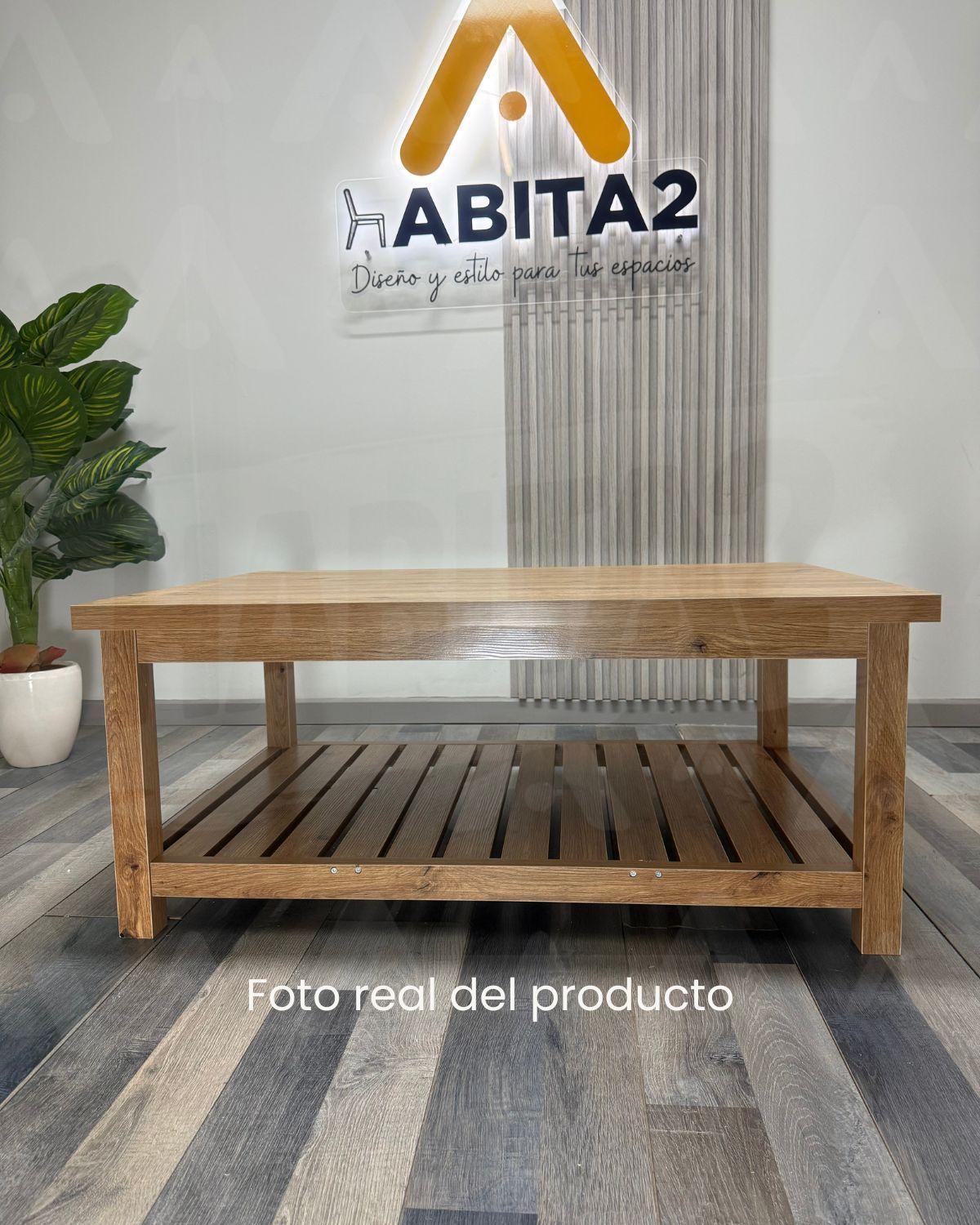 MESA DE CENTRO MODERNA JAPANDI CON REPISA 105X70 CM-5