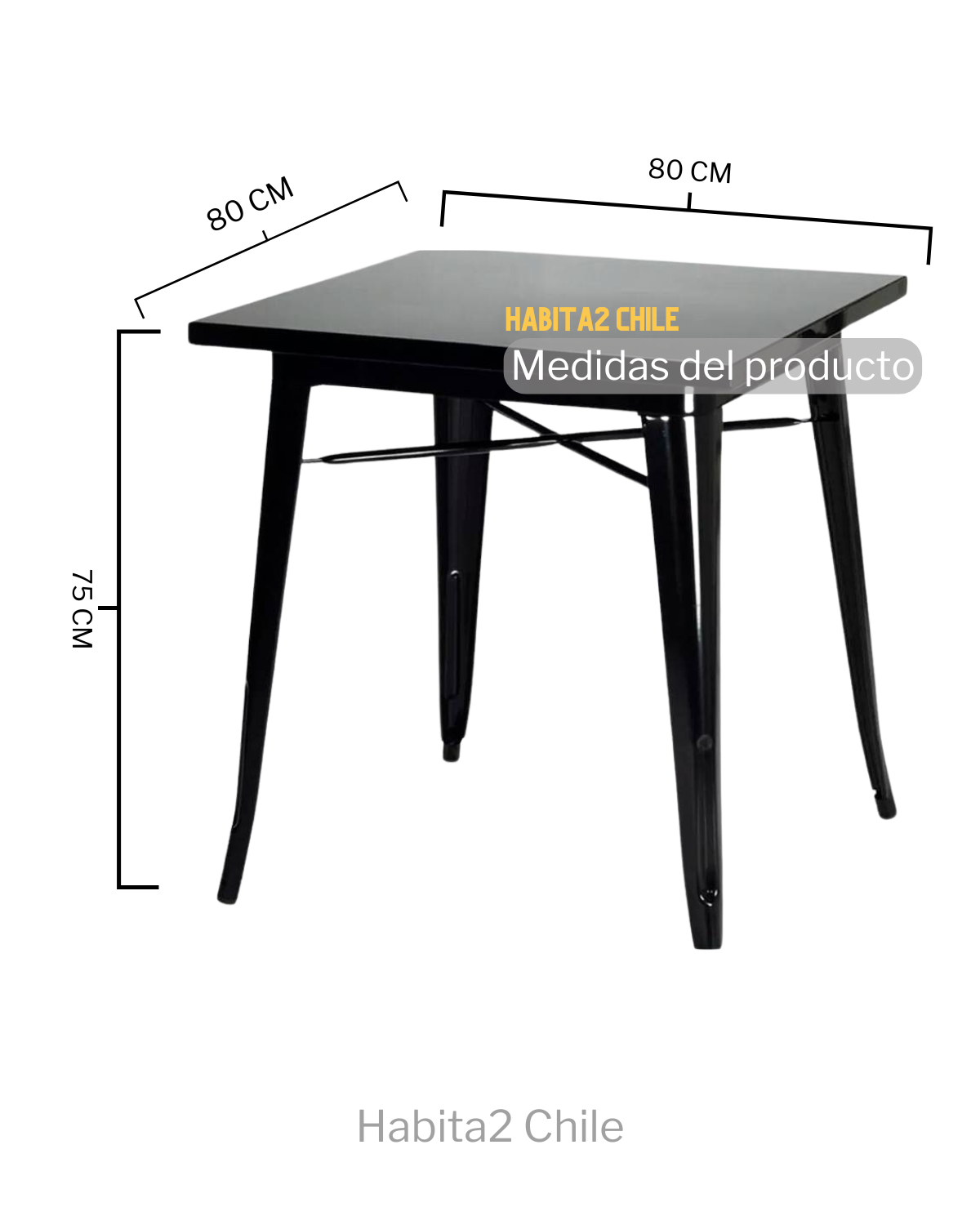 MESA TOLIX CON CUBIERTA MADERA CLARA 80X80 PARA CAFETERIA O RESTAURANTE-3