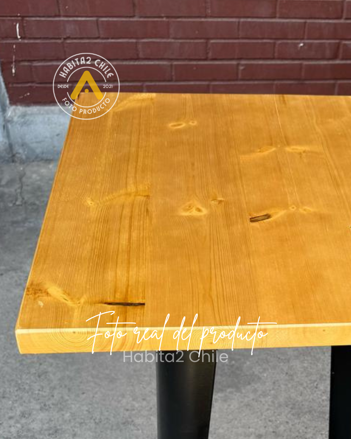 MESA TOLIX CON CUBIERTA MADERA CLARA 80X80 PARA CAFETERIA O RESTAURANTE-4