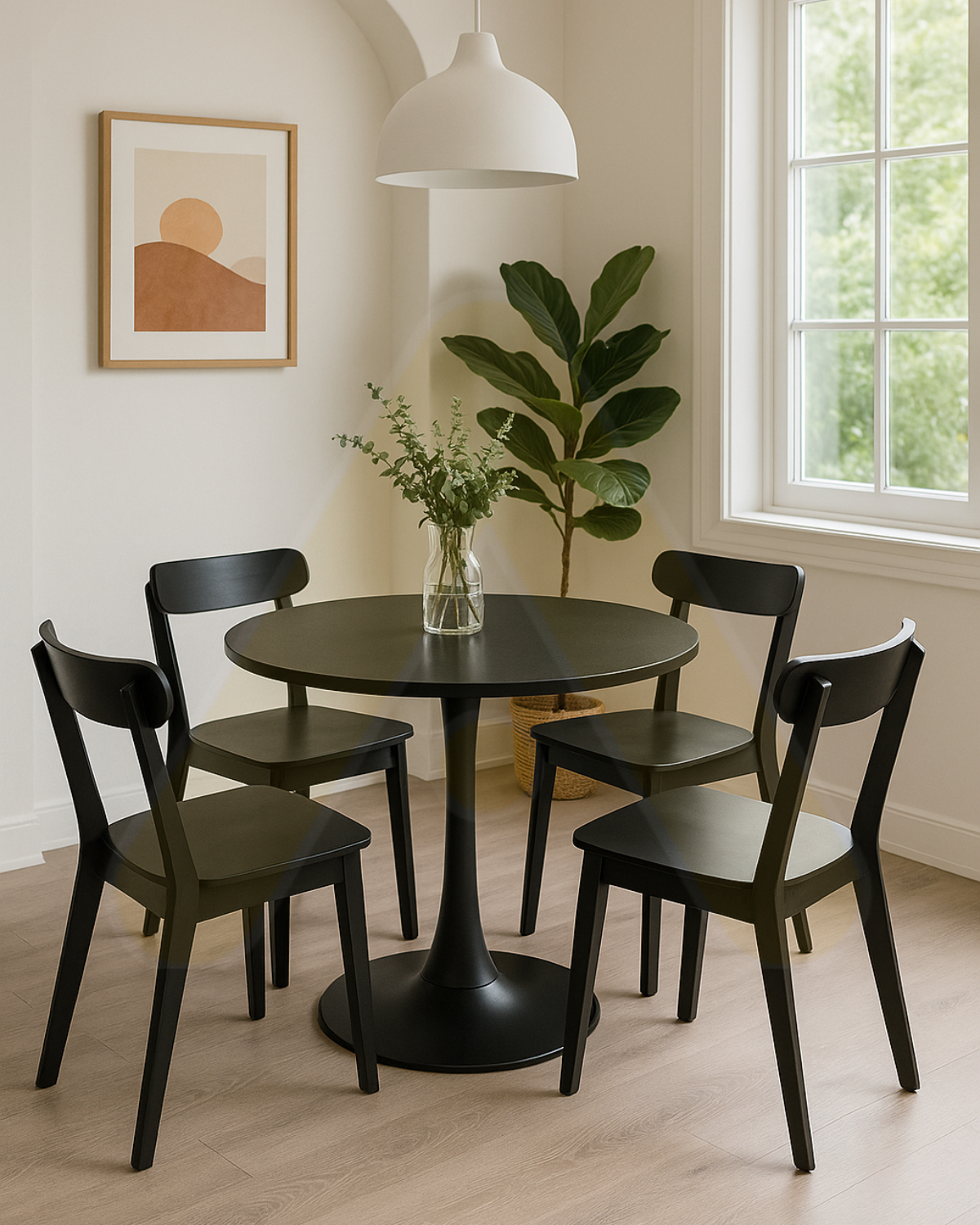 COMEDOR 4 PUESTOS PHILLIPE MESA 100 CM TULIP-1