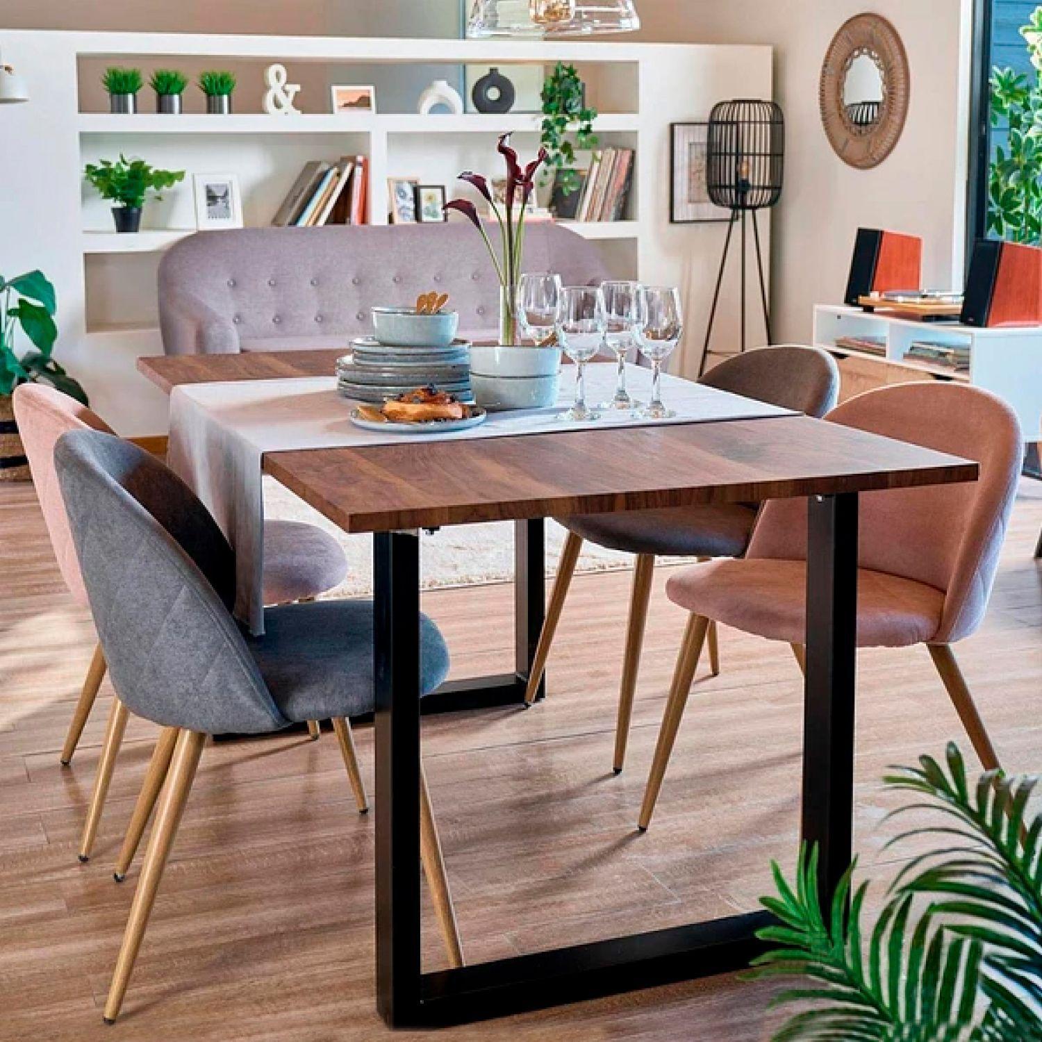 MESA PARA 6 PUESTOS COMEDOR INDUSTRIAL RECTANGULAR 140X90 -3