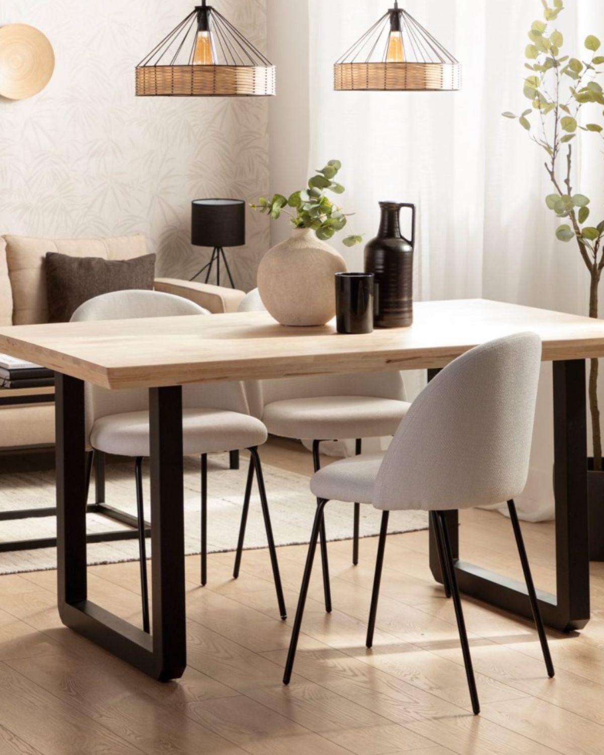 MESA PARA 6 PUESTOS COMEDOR INDUSTRIAL RECTANGULAR 140X90 -2