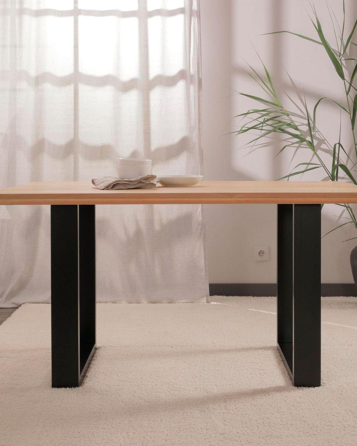 MESA PARA 6 PUESTOS COMEDOR INDUSTRIAL RECTANGULAR 140X90 -4