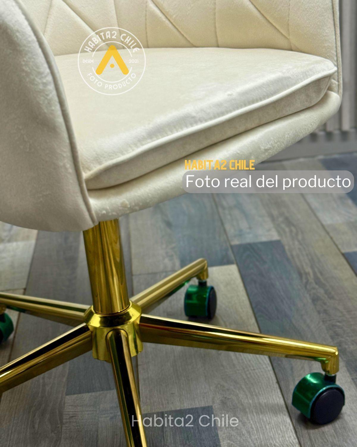 SILLA GIRATORIA LUX PARA ESCRITORIO TAPIZ TERCIOPELO DISEÑO ROMBO-2
