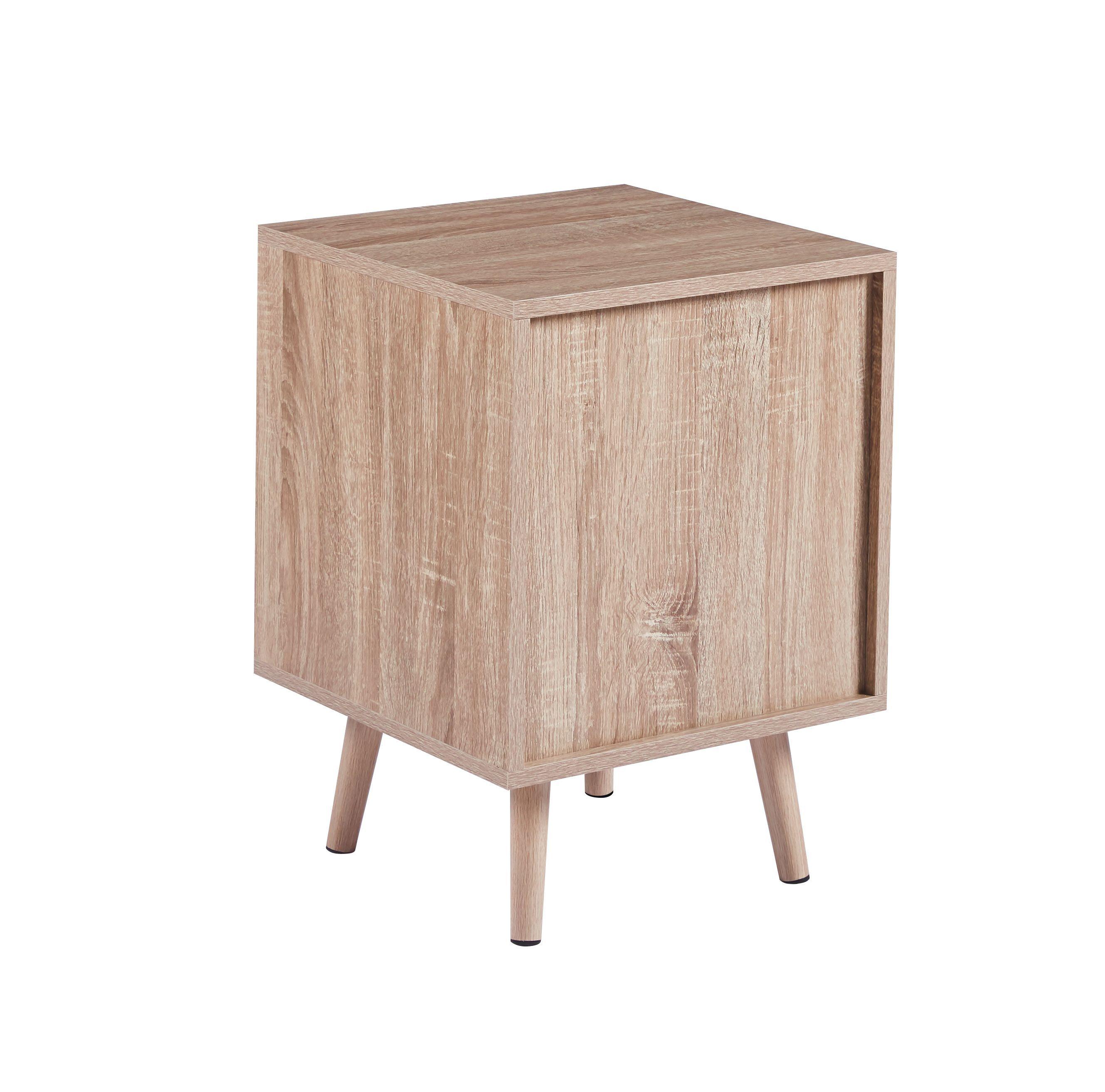 VELADOR WOOD BROWN 2 CAJONES Y RATTAN - MESA DE NOCHE-4