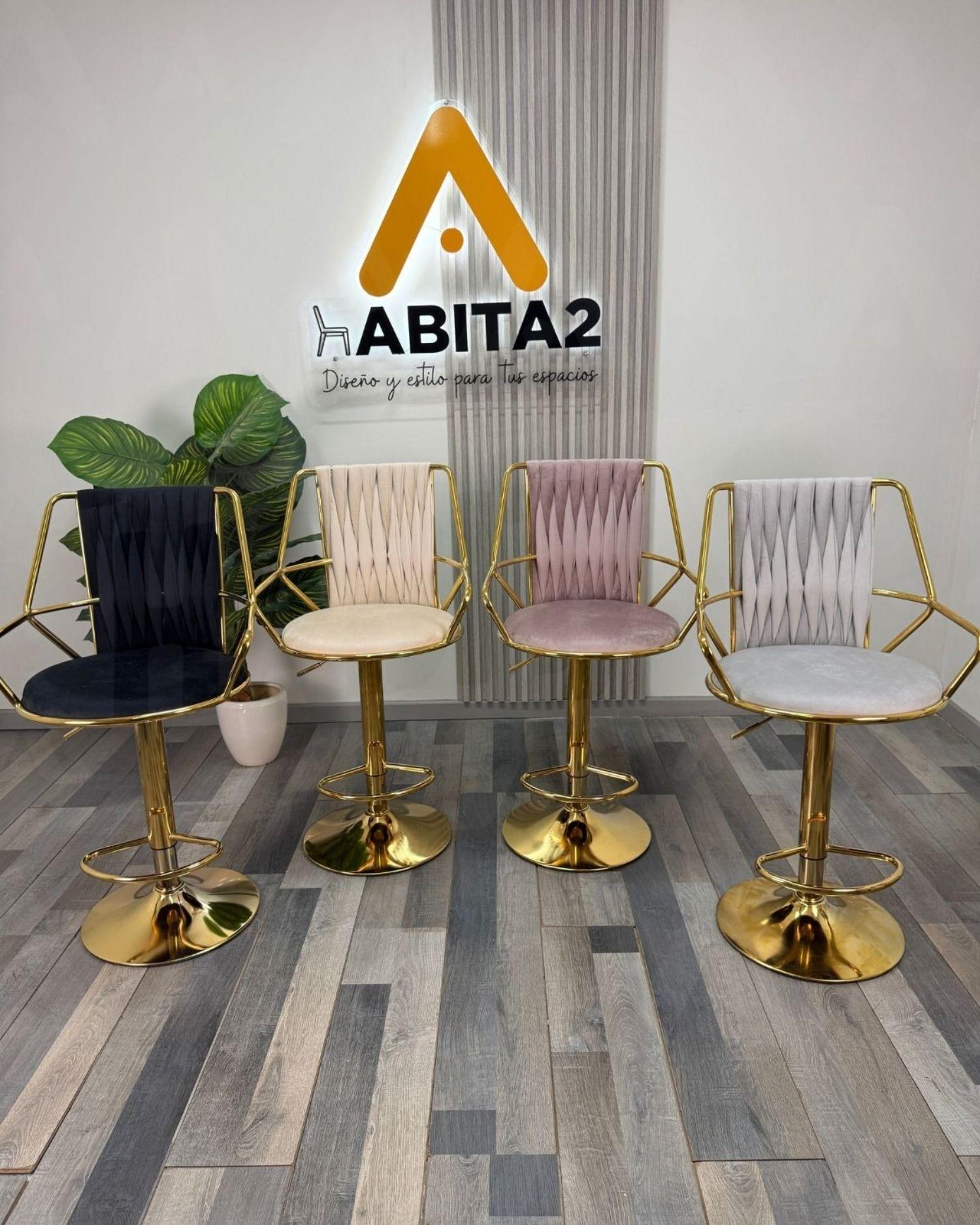 Taburete Giratorio Tapizado Abu Dhabi-3