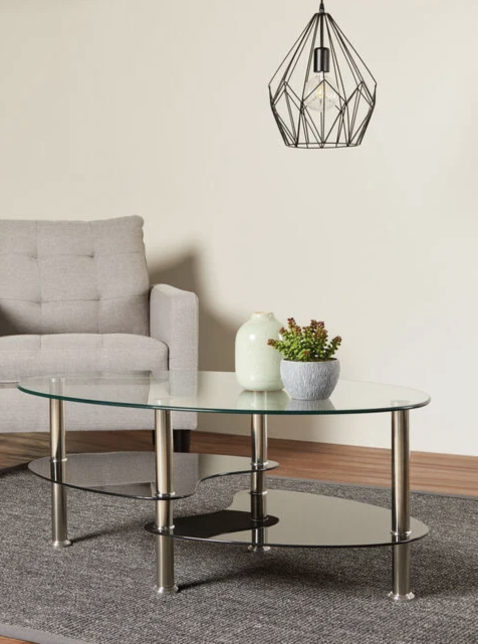 MESA DE CENTRO ELITE VIDRIO 2 NIVELES -2