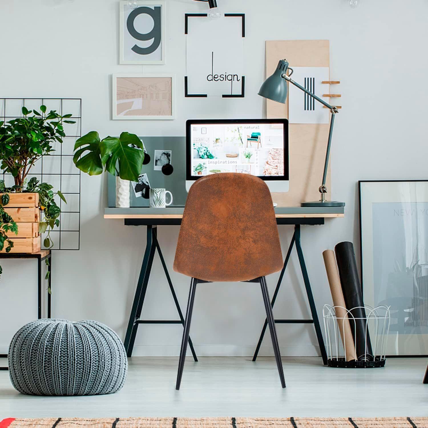 SILLA DE ECOCUERO TRENDY CON BASE NEGRA-6