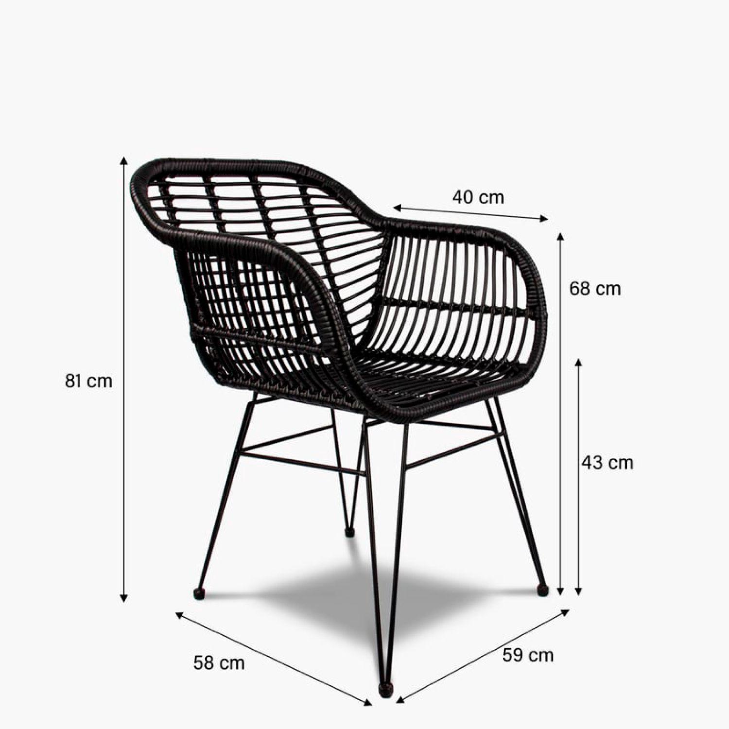MESA BALI 90CM MADERA COMEDOR CON 4 SILLAS SANTORINI -4