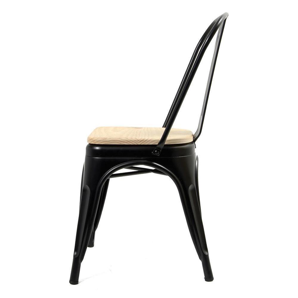 PACK 2 SILLAS TOLIX CON ASIENTOS DE MADERA ESTRUCTURA METALICA-3