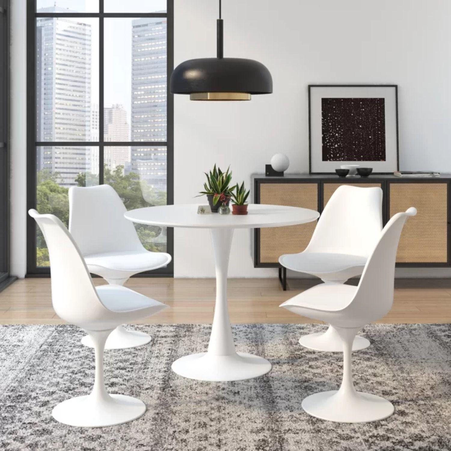 Pack 2 Sillas Tulip Iron Con Pedestal Blanco-3