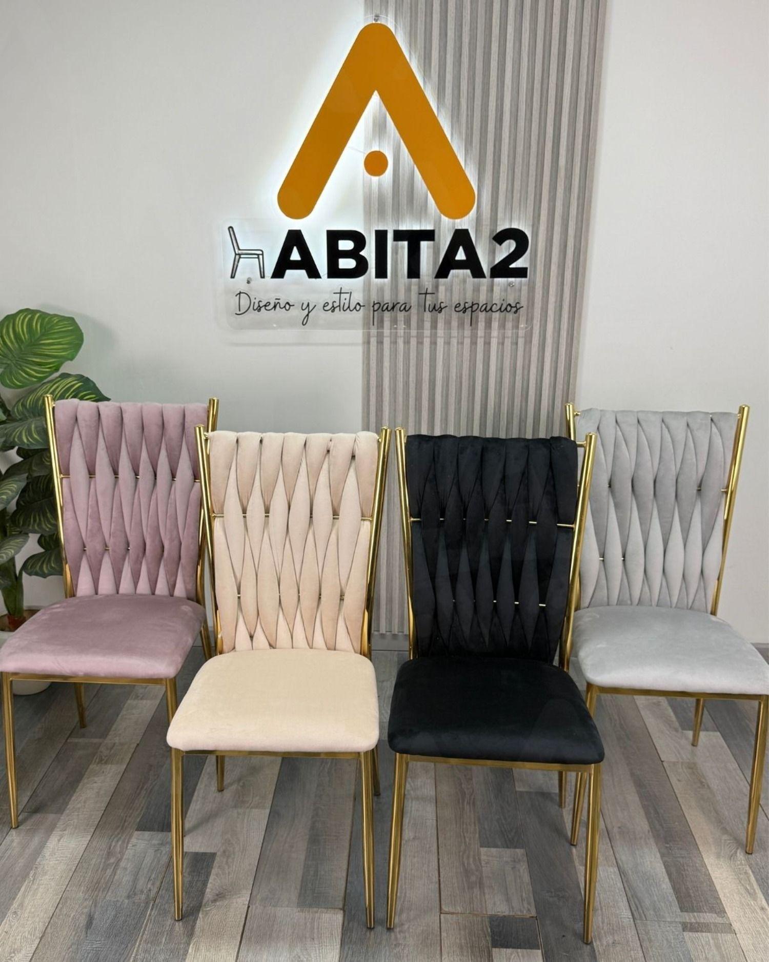 PACK 4 SILLAS DORADAS PARA COMEDOR ARTHUR-2