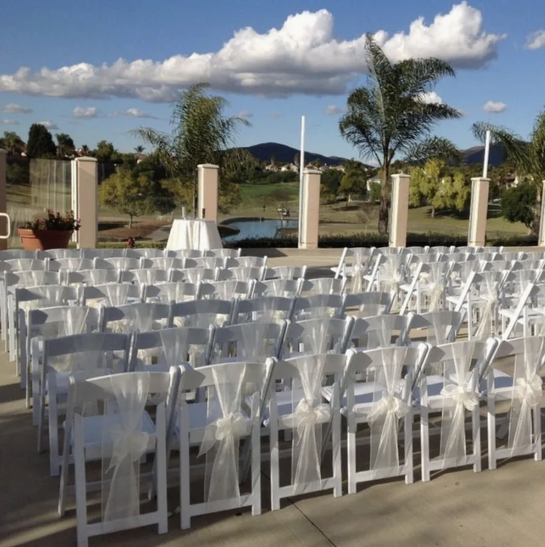 PACK 4 SILLAS PLEGABLES JARDIN MARGOT BLANCAS PARA TERRAZA O EVENTOS-3