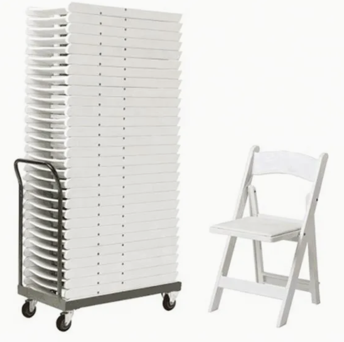 PACK 4 SILLAS PLEGABLES JARDIN MARGOT BLANCAS PARA TERRAZA O EVENTOS-4