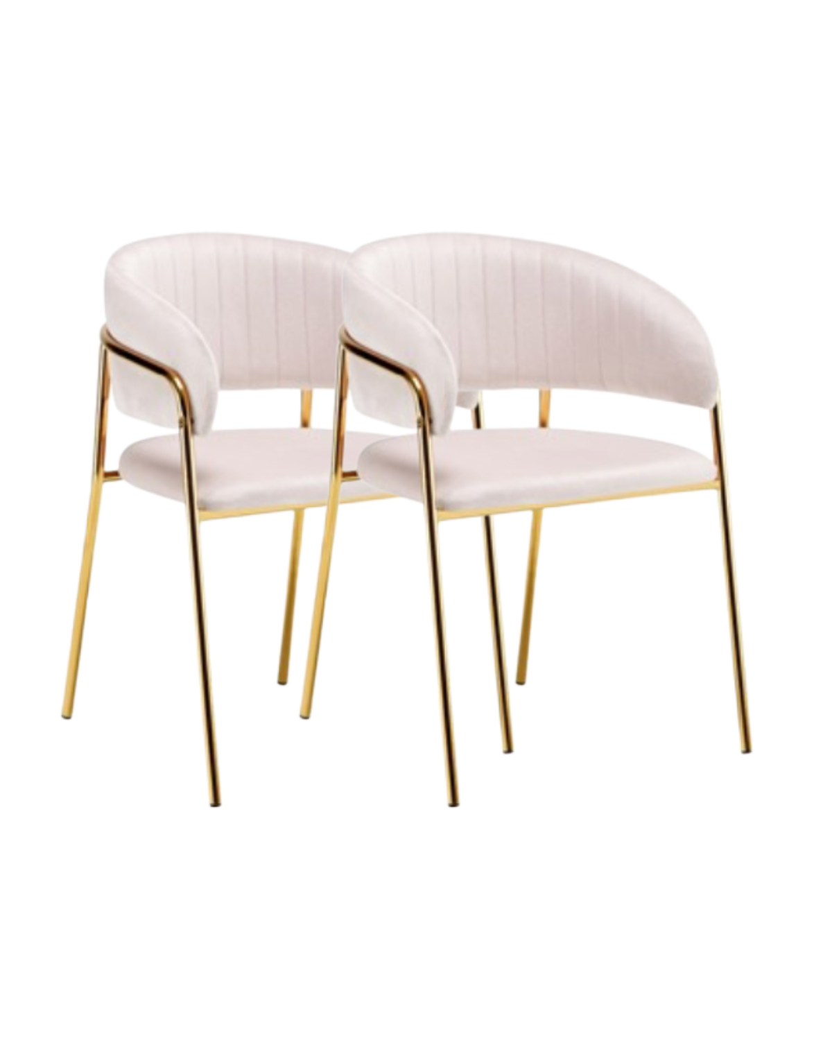 PACK 2 SITIALES O POLTRONAS GLAM DORADO TERCIOPELO -0