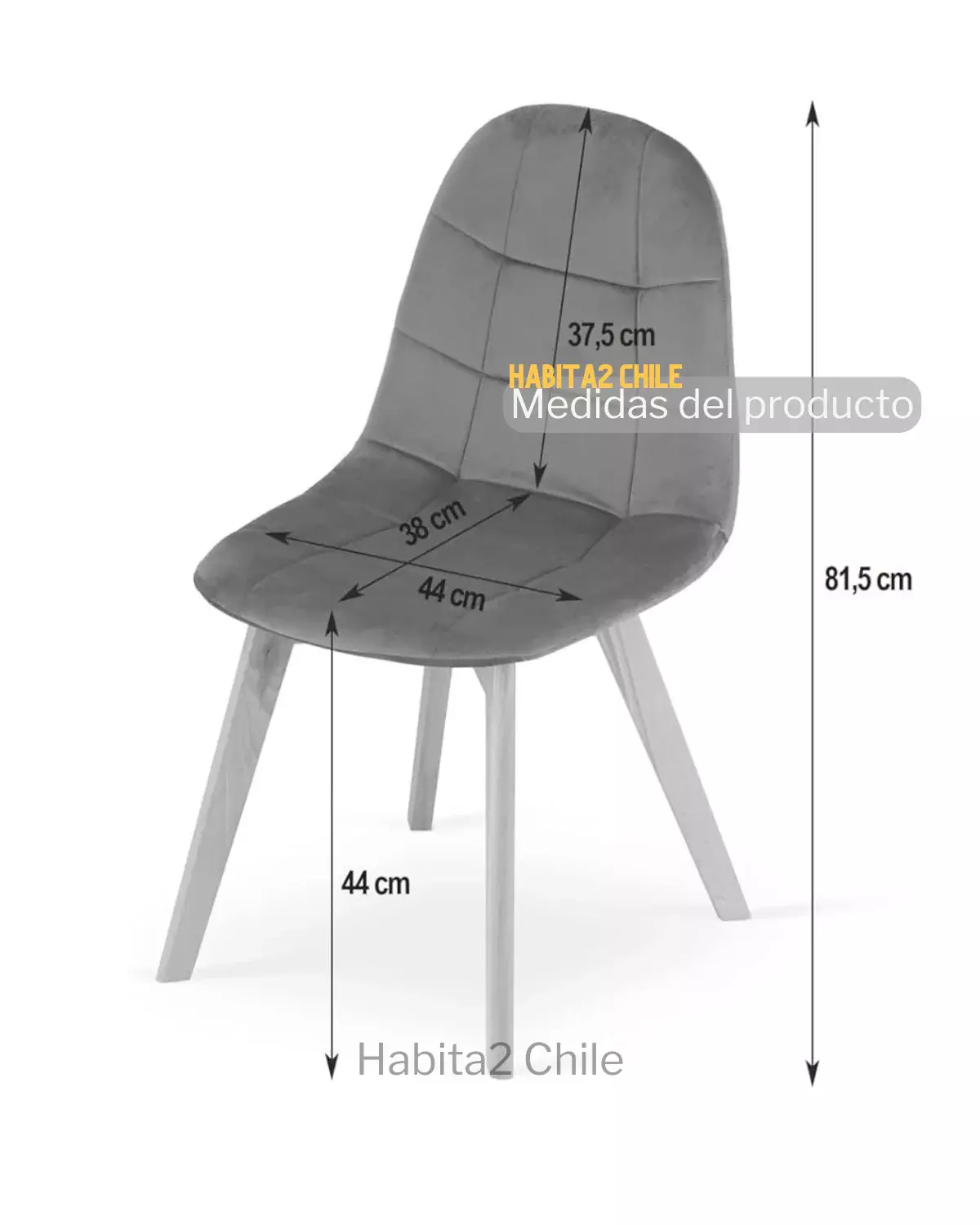 PACK 4 SILLAS PARA COMEDOR CAPITONE FELPA BASE MADERA RESISTENTE-2