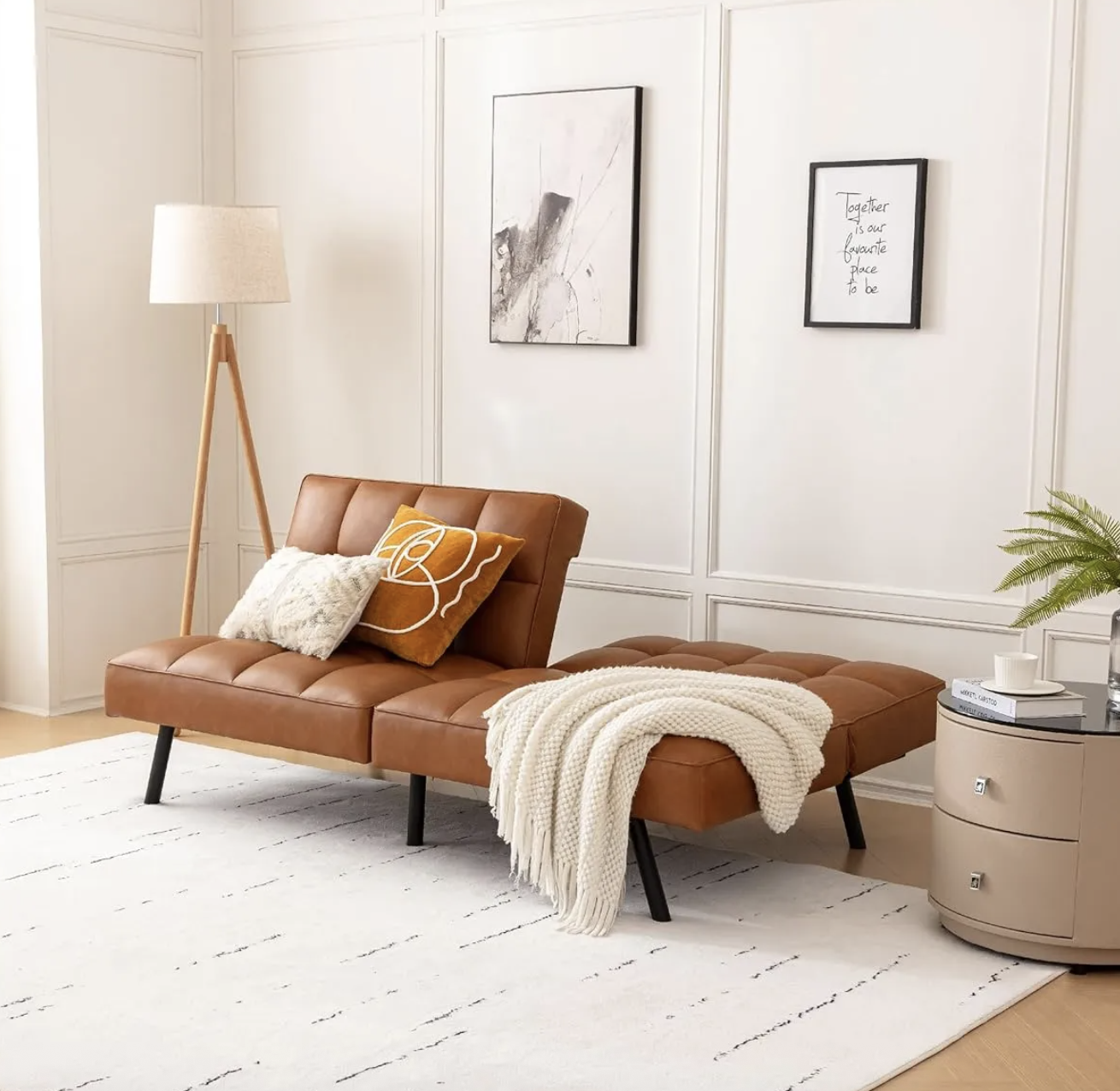 SOFA CAMA SUAVE TATAMI LUX COLOR CARAMELO-2
