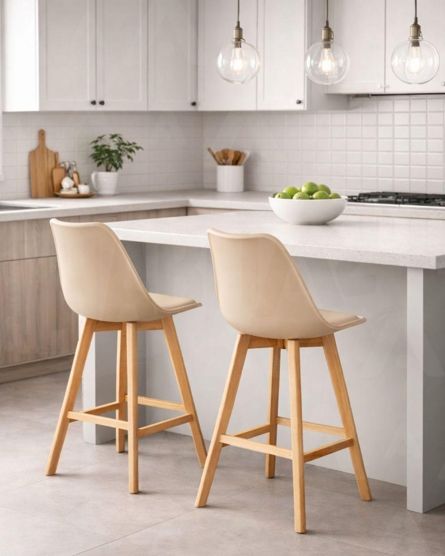 Pack 4 Taburetes Tulip Wood 66 cm-2