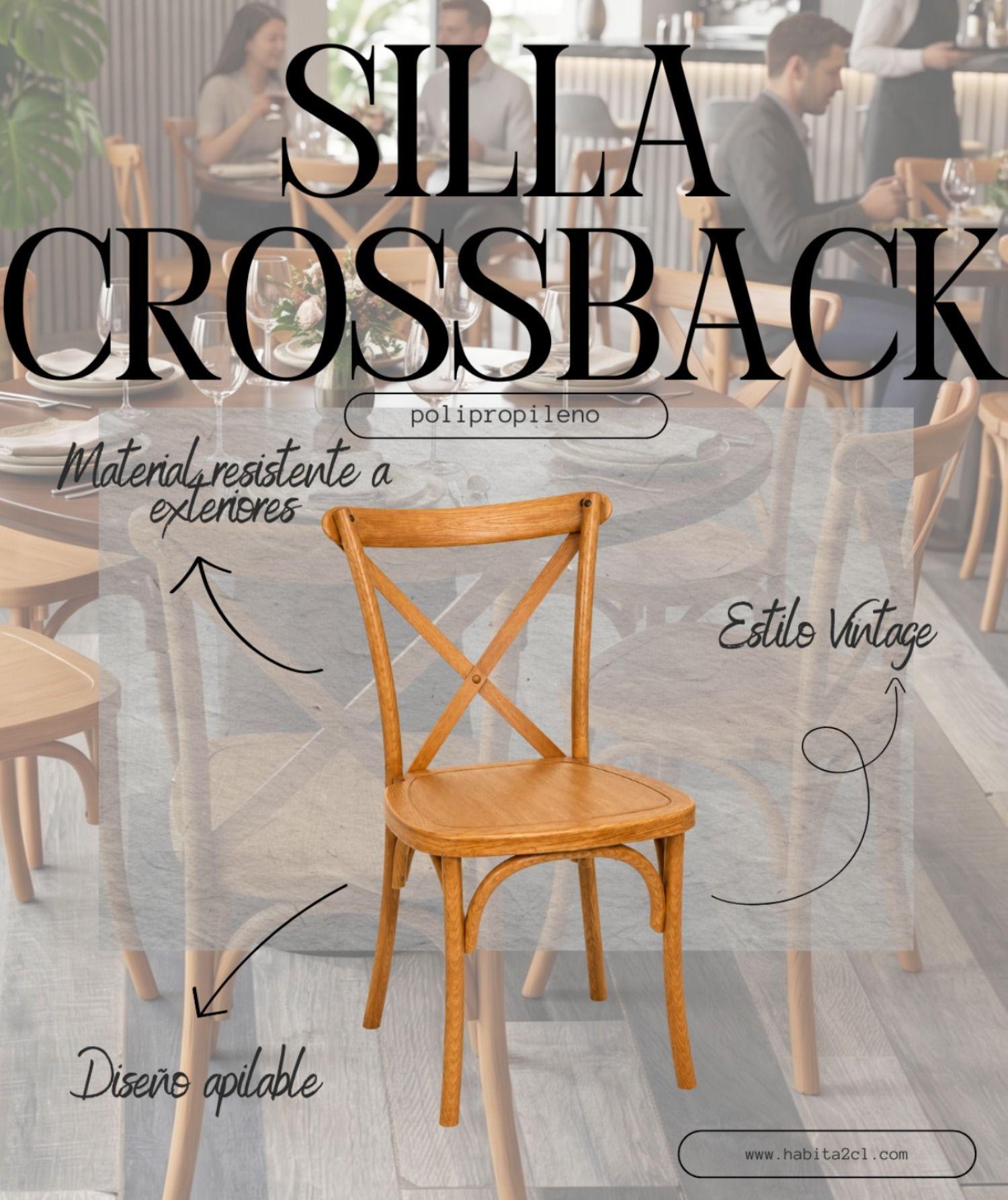 Pack 2 Sillas Crossback de Polipropileno-4