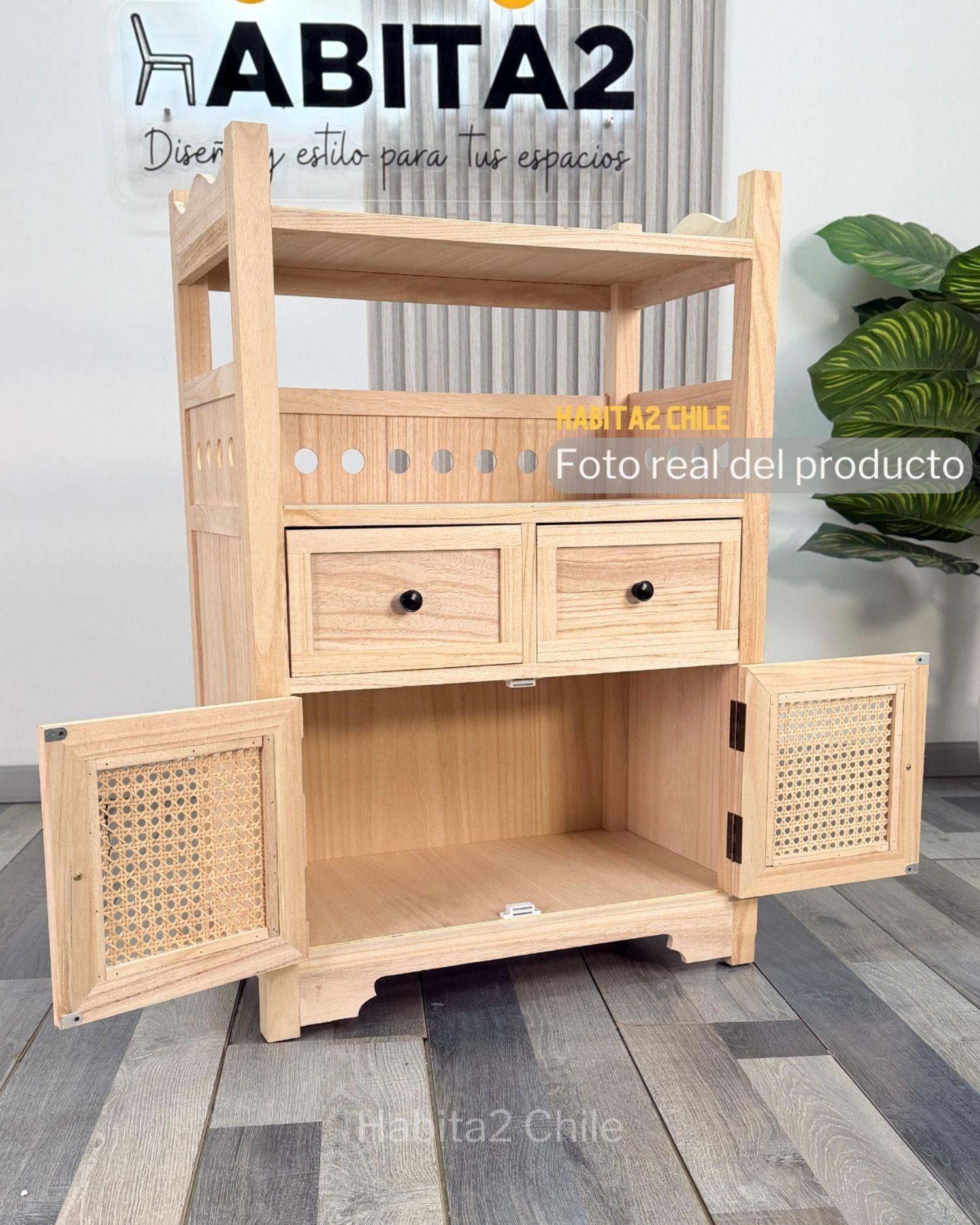 Buffet Atelier Madera y Rattan-2