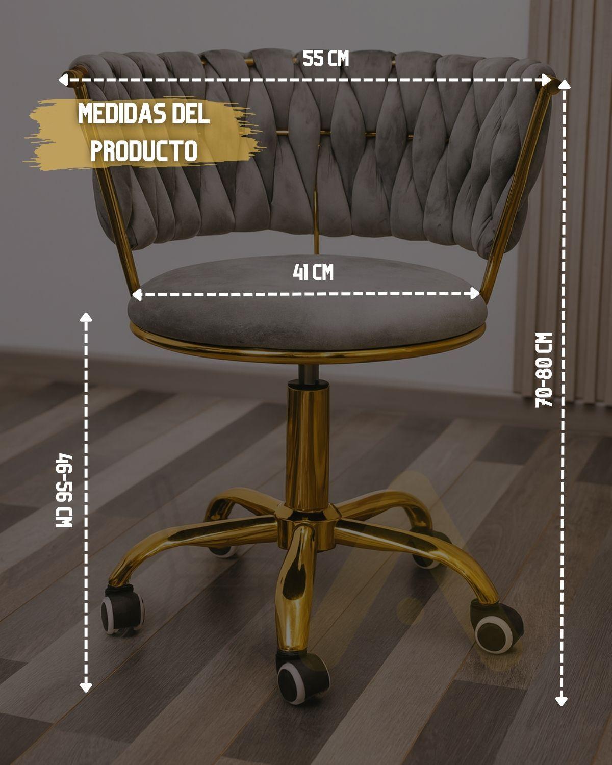 SILLA ESCRITORIO QUEEN LITE DORADA-3