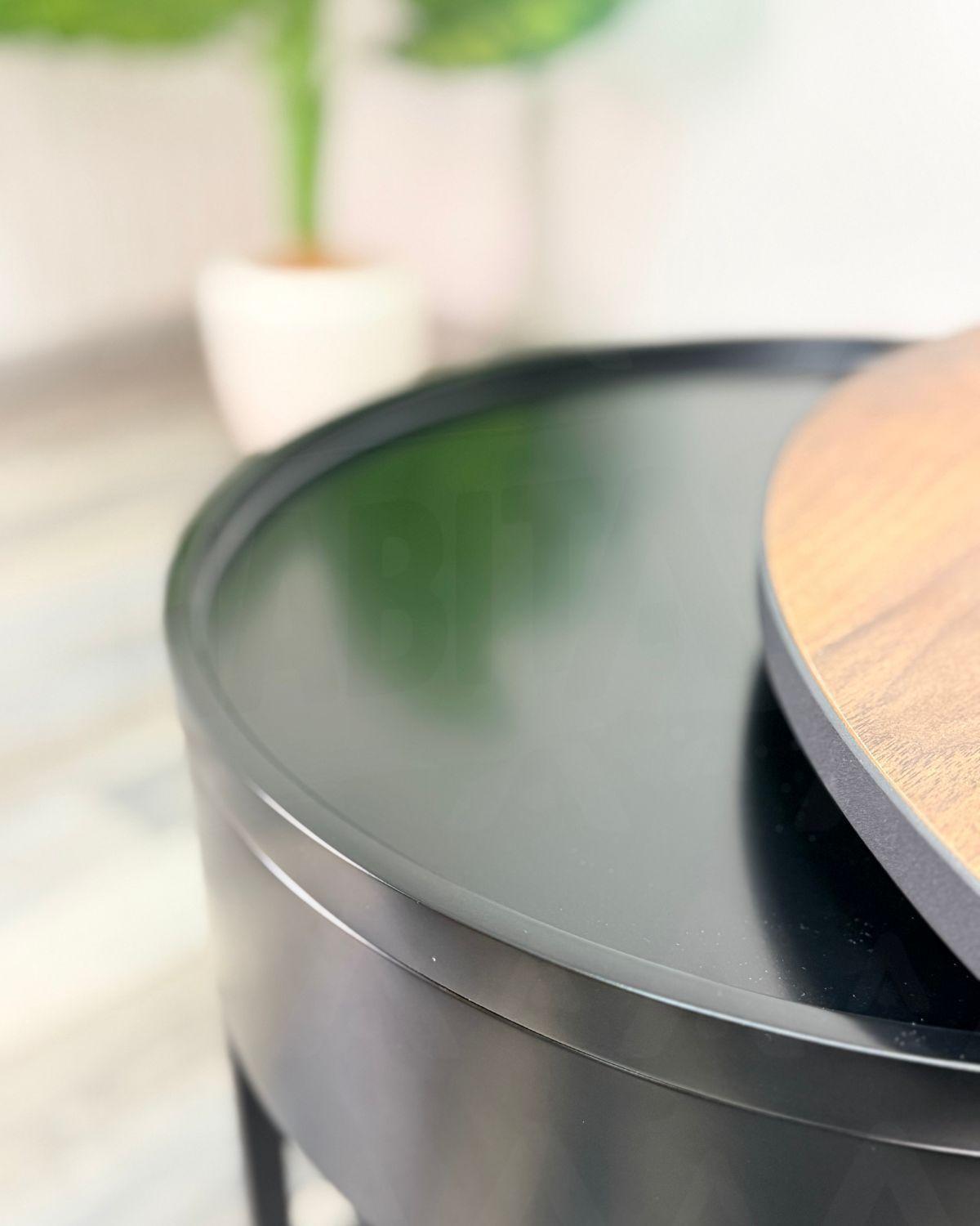 MESAS AUXILIARES MODERNAS CON ALMACENAMIENTO - 2 PIEZAS-3