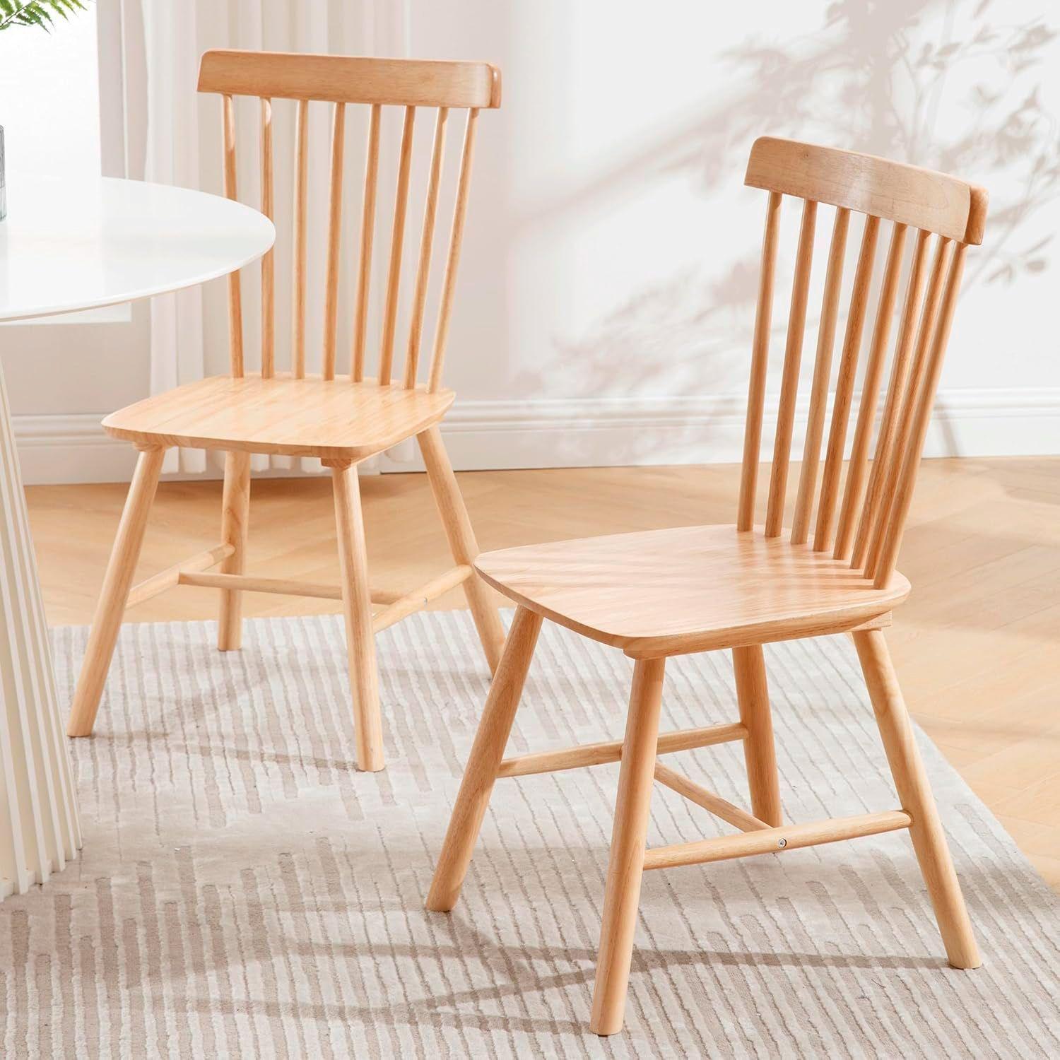 PACK 2 SILLAS WINDSOR MADERA MACIZA DE ALTA CALIDAD ESTRUCTURA FUERTE BARNIZADO SEMI MATTE-2