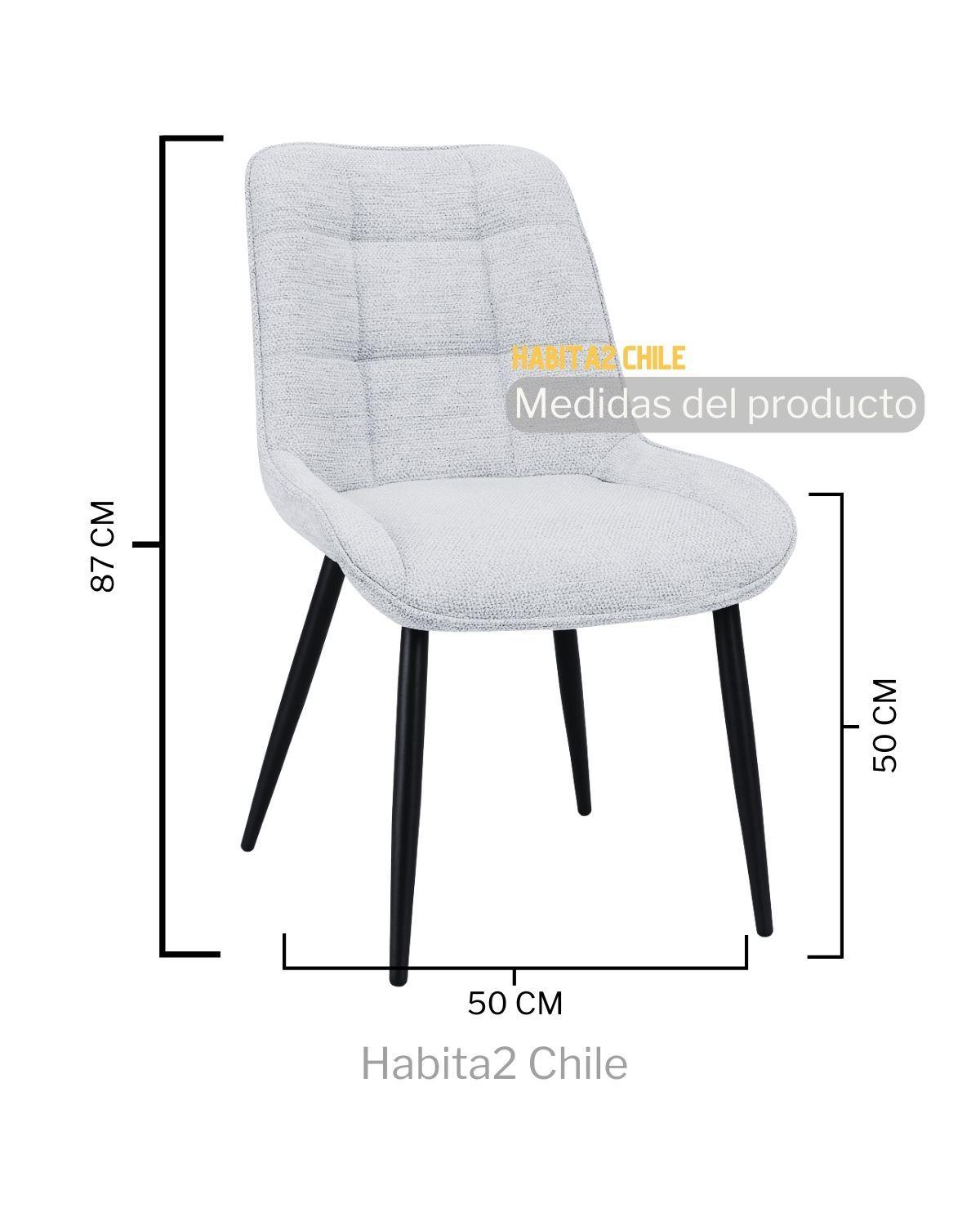 SILLA TAPIZADA MODERNA MERICHAIR - BLACK-2