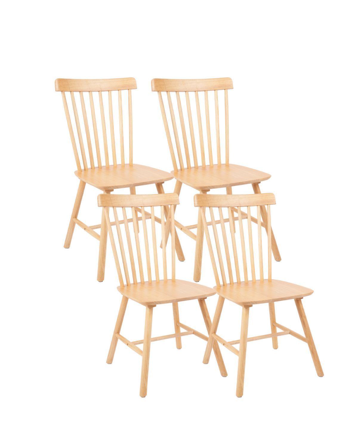 Pack 4 Sillas Windsor de Madera Para Comedor-0