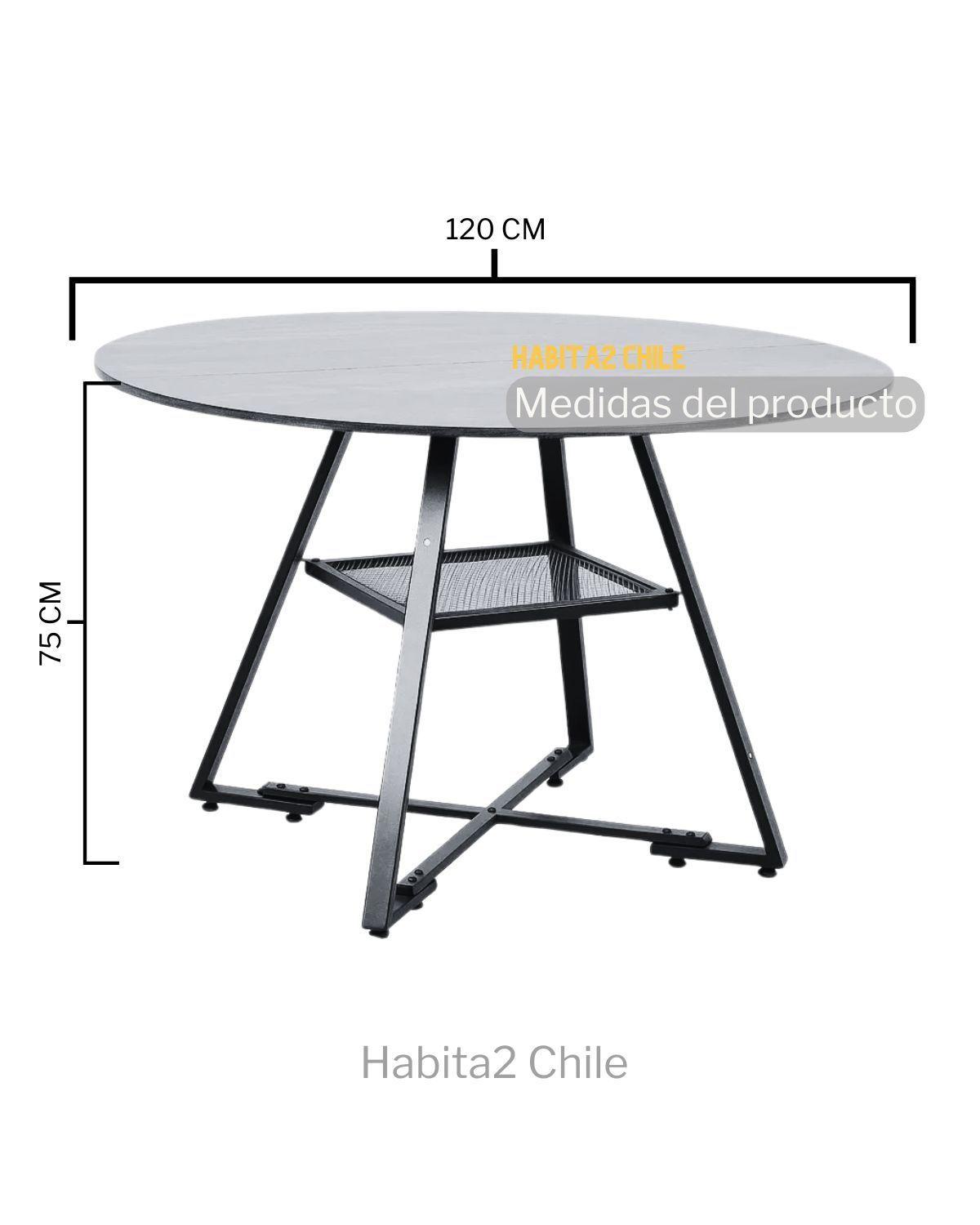 MESA 120 CM REDONDA COLONIA -2