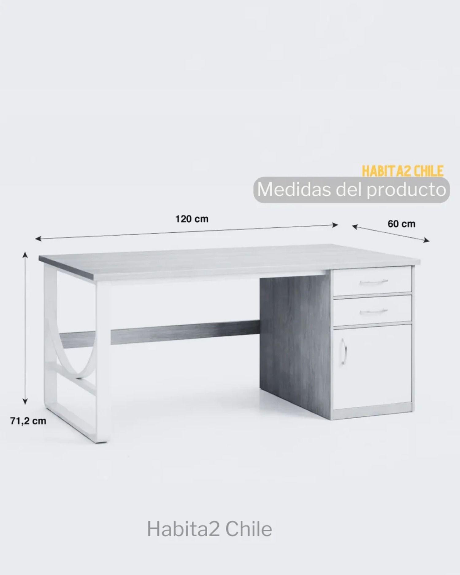 Escritorio 120 cm Kale MDF y Metal-4