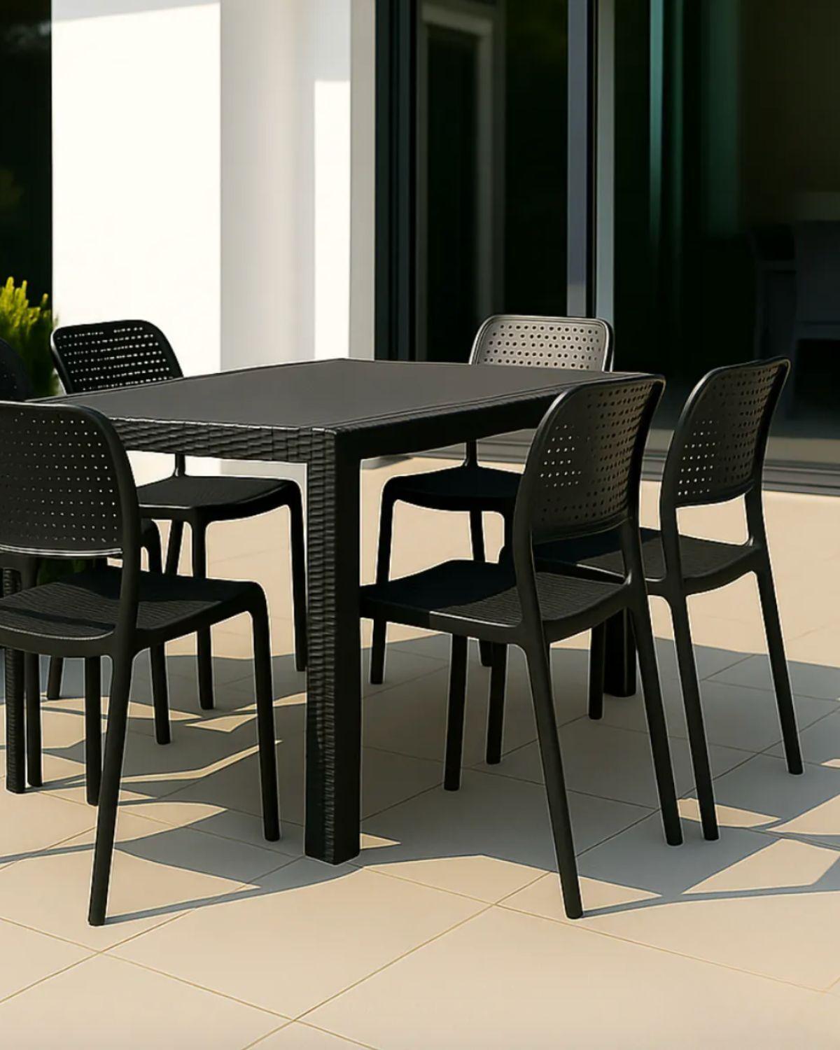 SILLAS DE TERRAZA URBAN BLACK - 4 UNID-4