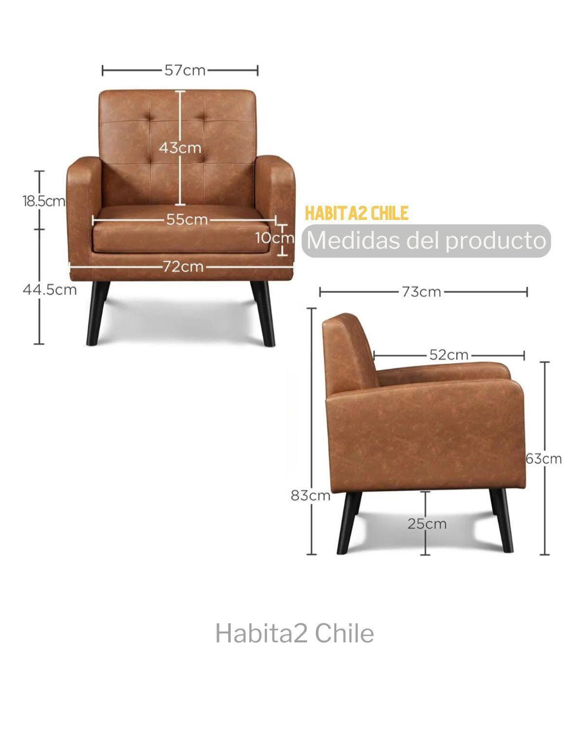 SILLON DANIELS TAPIZADO EN CUERO SINTETICO-2