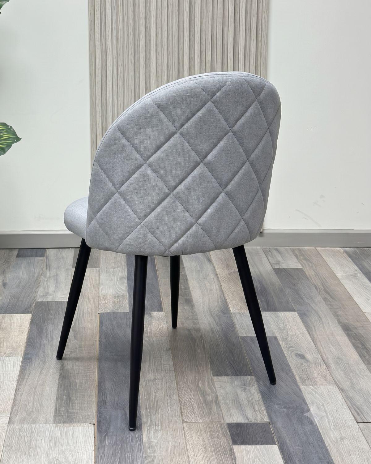 SILLAS NORDIC BLACK PARA COMEDOR CON BASE METALICA COLOR NEGRO ASIENTO TAPIZ LINO-3