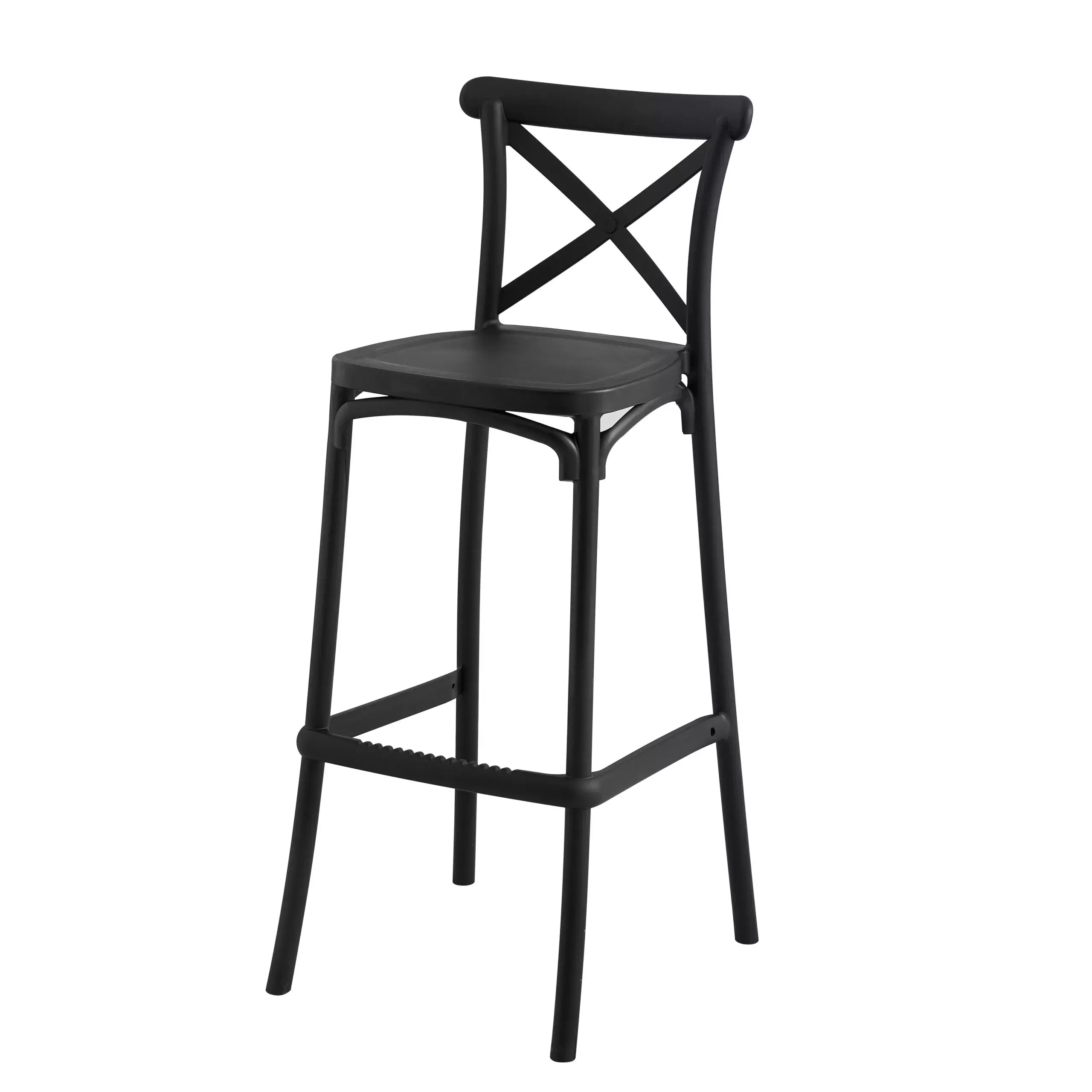 TABURETE PISO DANUBIO 65CM POLIPROPILENO RESPALDO ALTO RESISTENTE-0