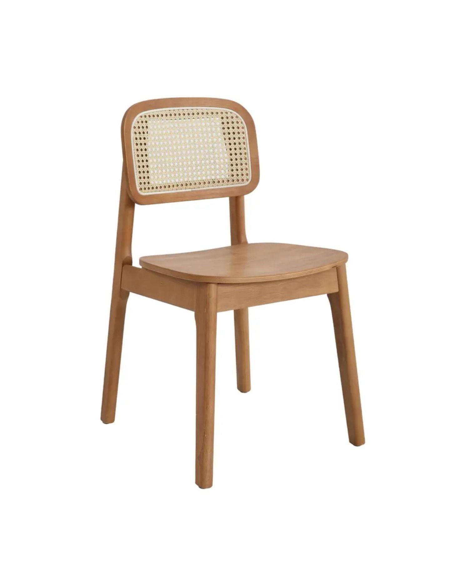 Silla de Madera con Rattan-0