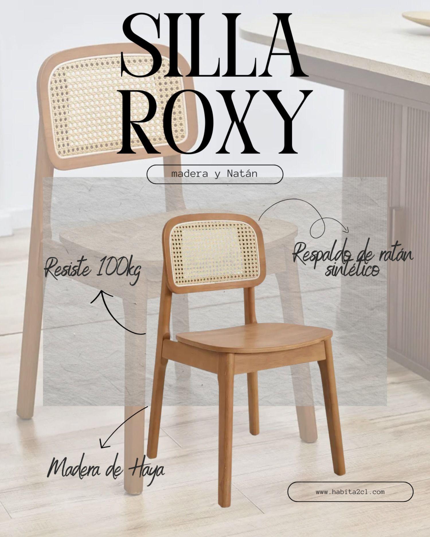Silla de Madera con Rattan-2