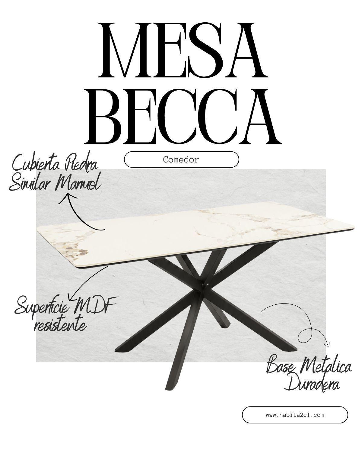 Mesa Rectangular de Comedor Becca 180X100X75-5