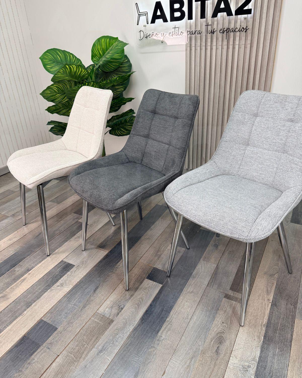 SILLA TAPIZADA BASE PLATEADA MODERNA MERICHAIR-4