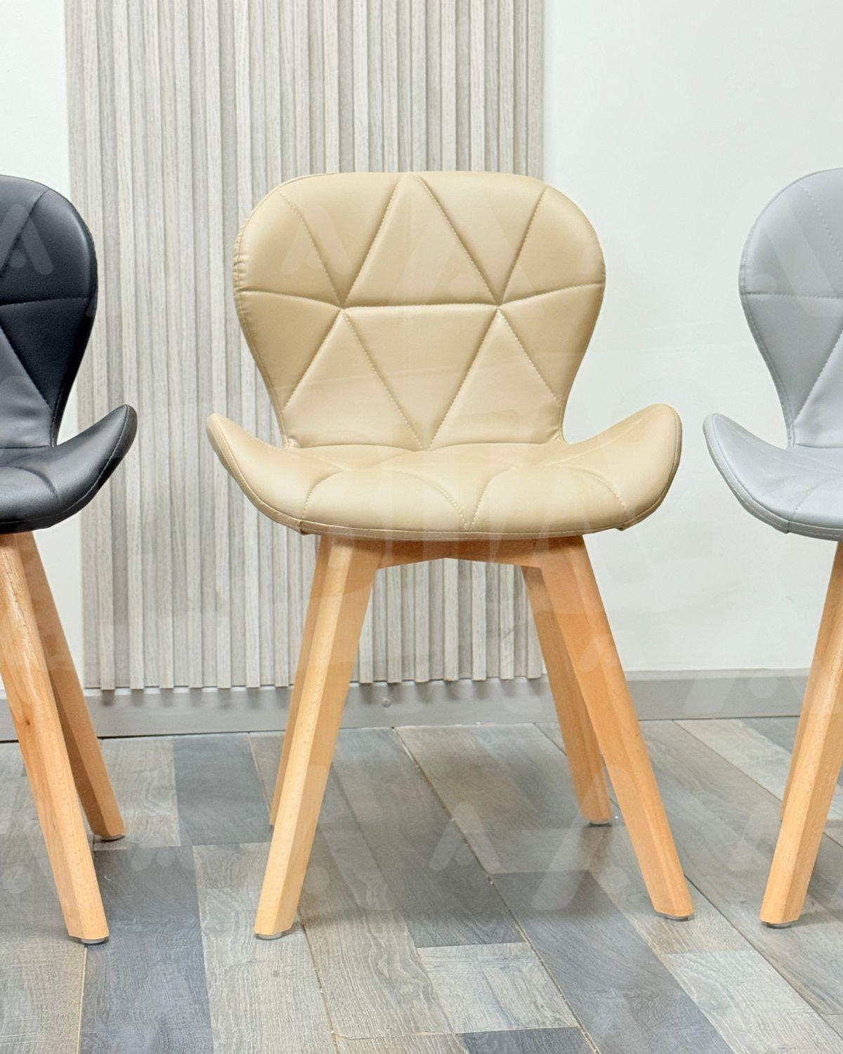 SILLAS ACOLCHADA RADAR WOOD ASIENTO ECOCUERO - 2 UNID-2