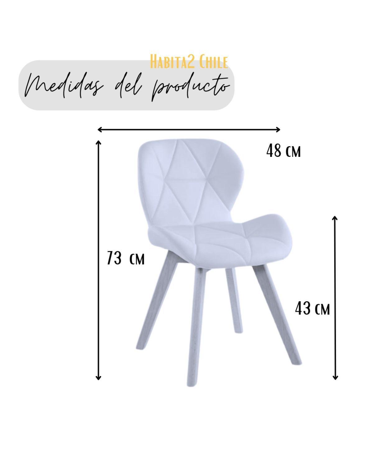 SILLAS ACOLCHADA RADAR WOOD ASIENTO ECOCUERO - 2 UNID-3