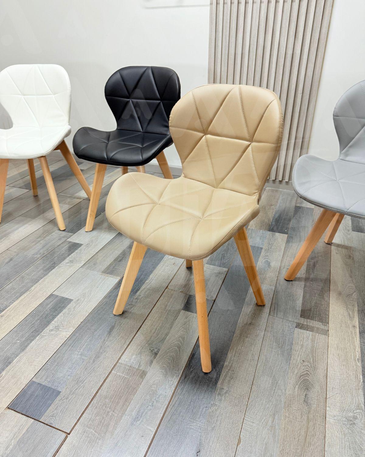 SILLAS ACOLCHADA RADAR WOOD ASIENTO ECOCUERO - 2 UNID-4