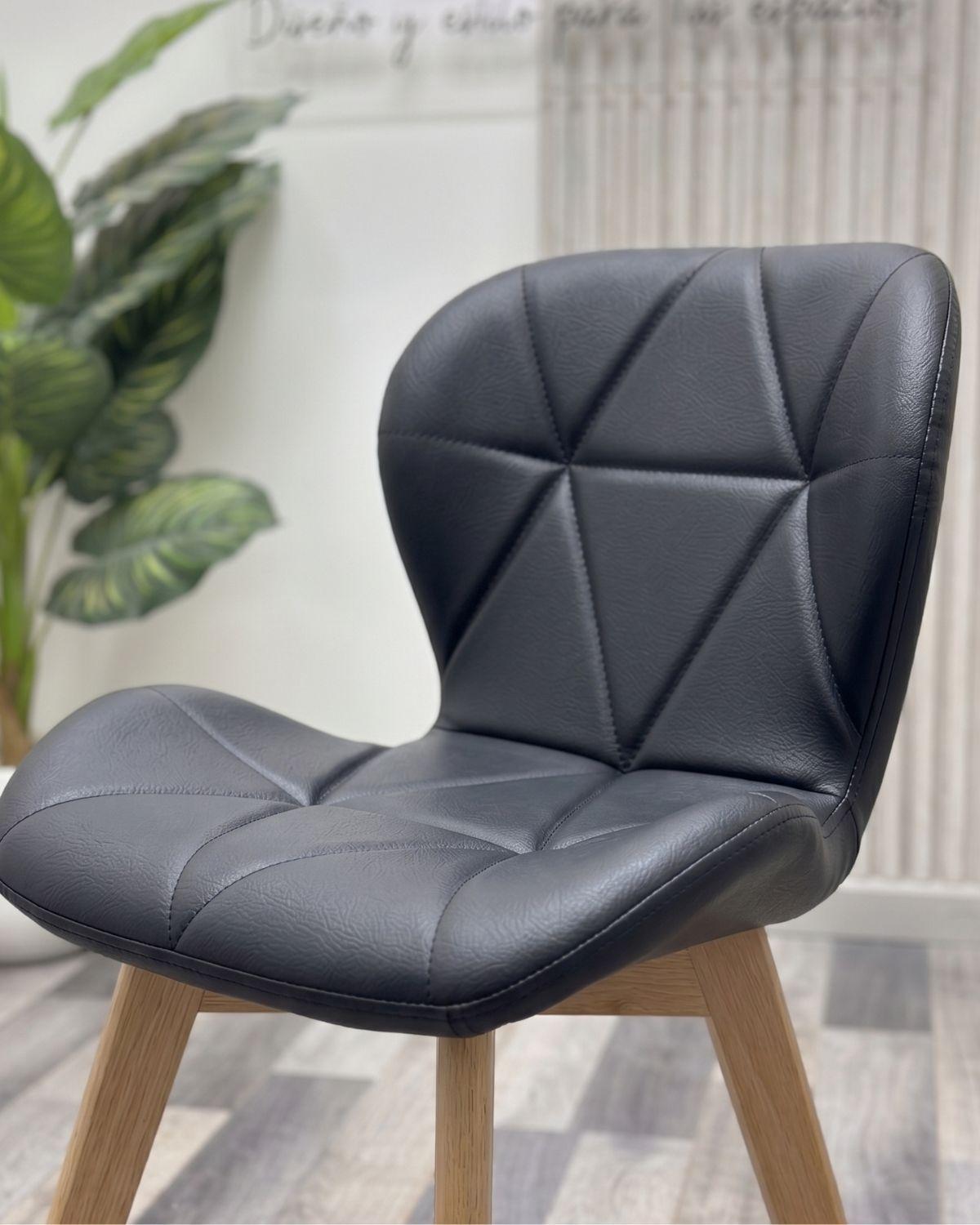 Set 2 Sillas de Comedor Radar Wood Ecocuero-2