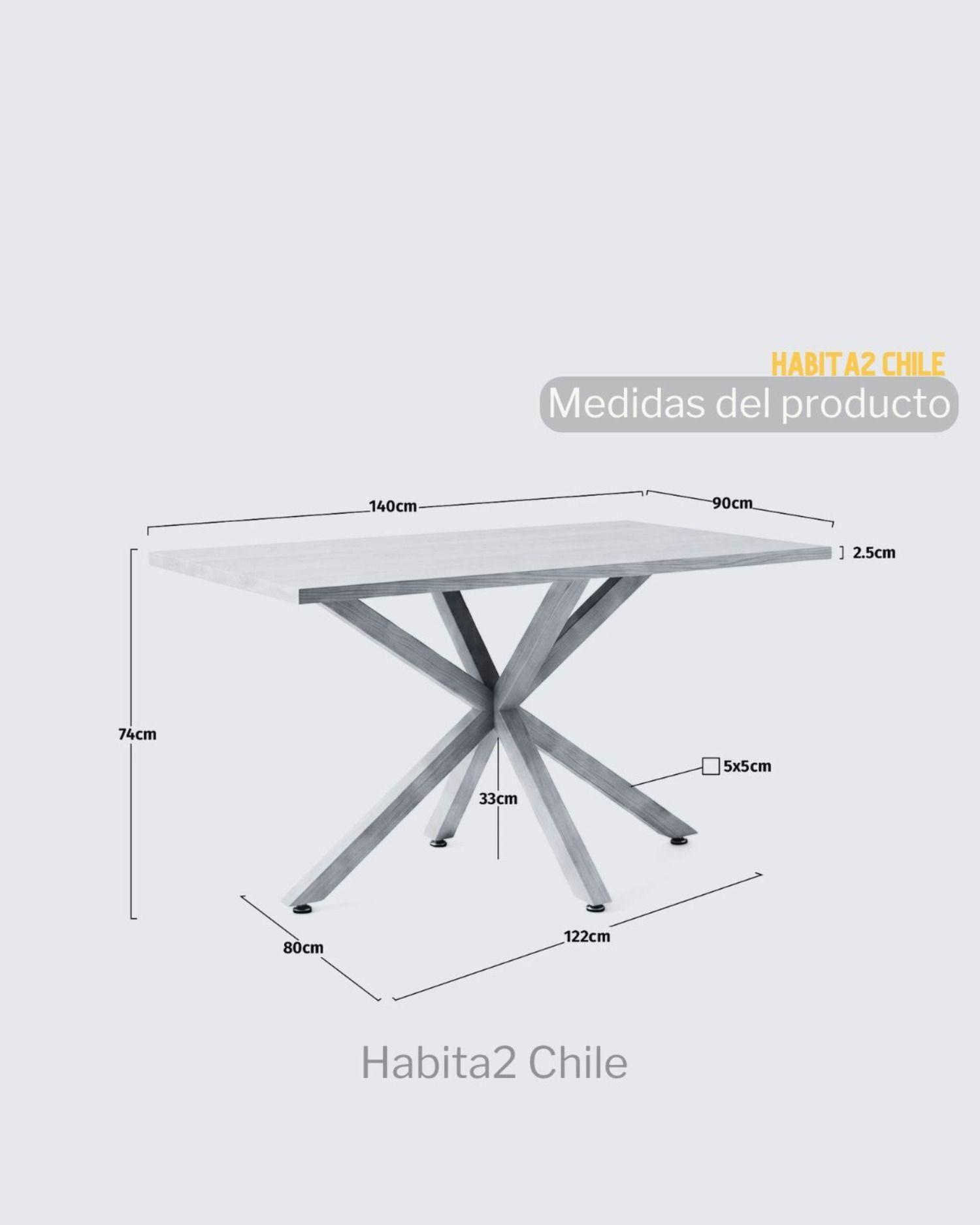 Mesa Escandinava Rectangular 160x90cm-5