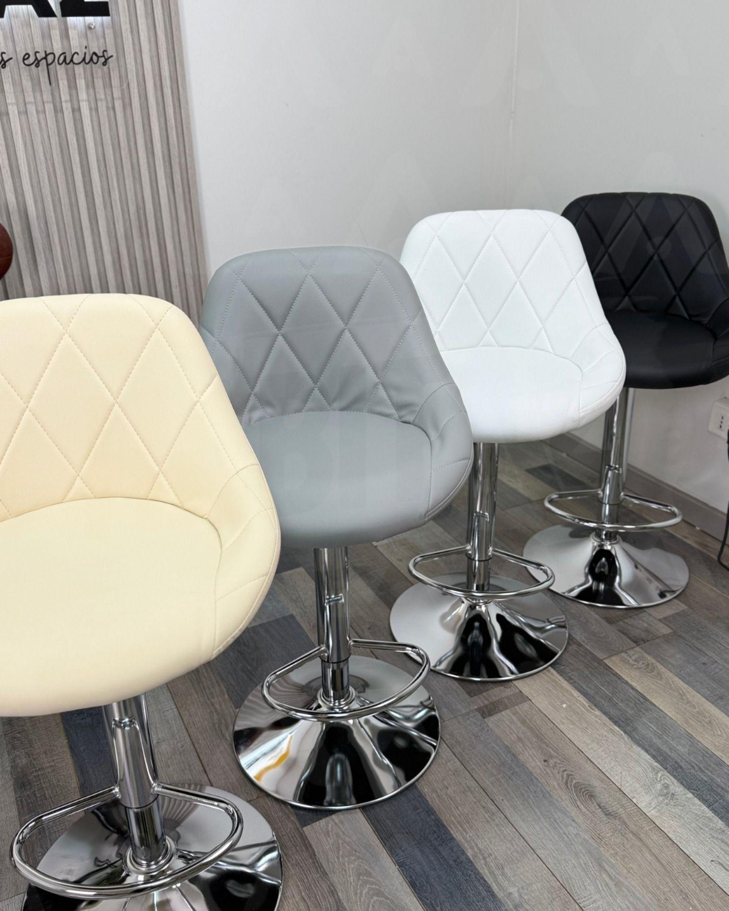 PACK 4 SILLAS DE BAR AJUSTABLES ECOCUERO DANI-2