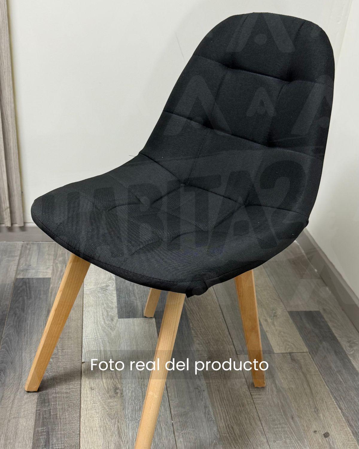 PACK 4 SILLAS CAPITONE PARA COMEDOR TAPIZADO EN LINO-2