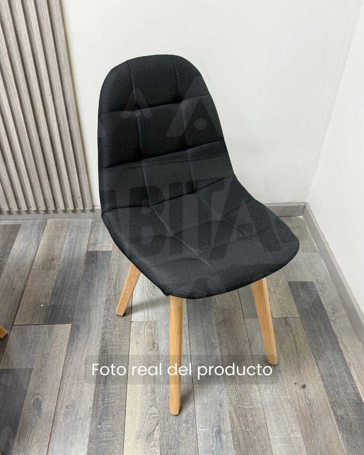 PACK 4 SILLAS CAPITONE PARA COMEDOR TAPIZADO EN LINO-4